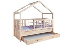 İlkim Doğal Ladin Kasalı Yavrulu Montessori Karyola