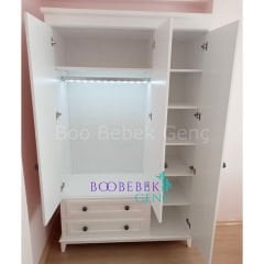 Lorena MDF Lake 3 Kapılı Dolap Ahşap