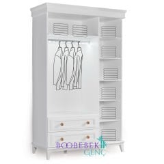 Lorena MDF Lake 3 Kapılı Dolap Ahşap