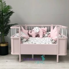 Venüs MDF Oval Büyüyen Beşik - Pembe