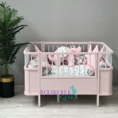 Venüs MDF Oval Büyüyen Beşik - Pembe