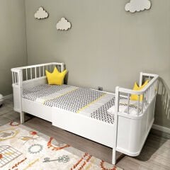 Venüs MDF Oval Büyüyen Beşik - Beyaz