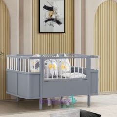 Venüs MDF Oval Büyüyen Beşik - Gri