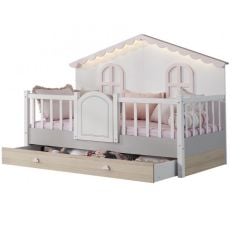 Nora Pink Aydınlatmalı Montessori Karyola