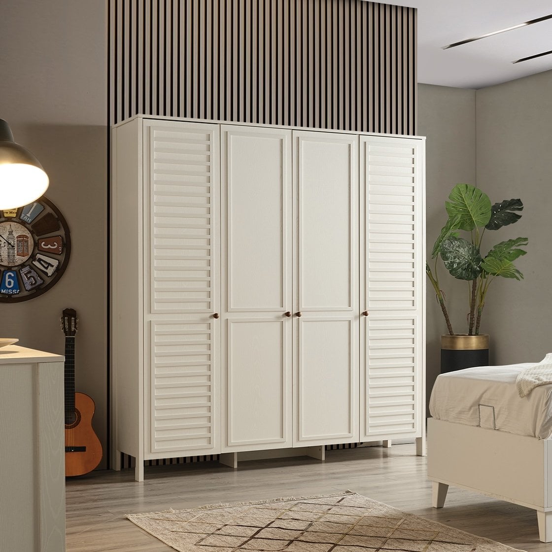 İnci 4 Kapılı Dolap