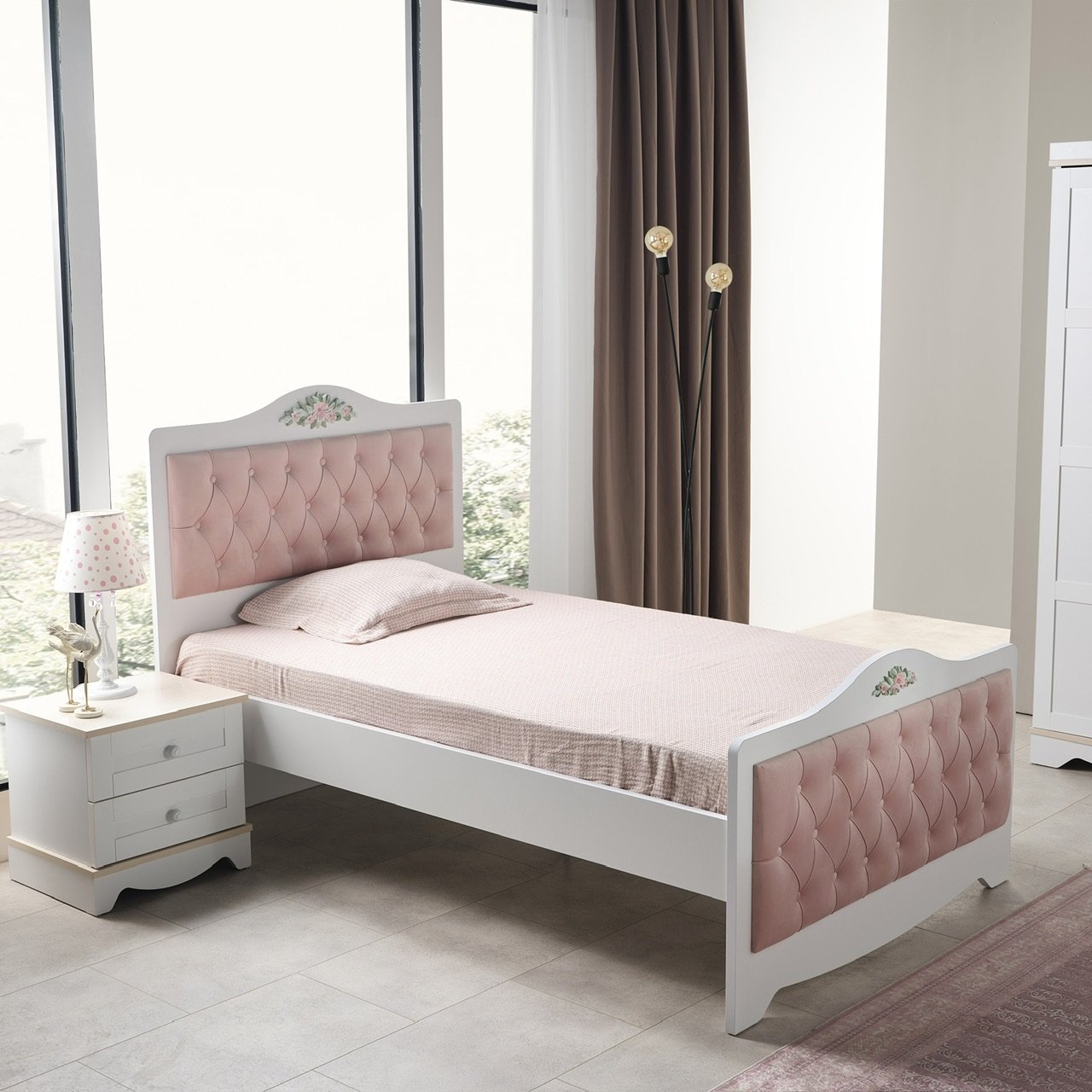 Sahra 120x200 Kapitoneli Karyola