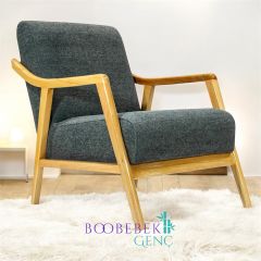 Noa El Yapımı Ahşap Berjer, Antrasit