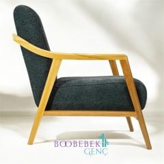 Noa El Yapımı Ahşap Berjer, Antrasit