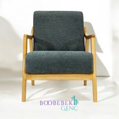 Noa El Yapımı Ahşap Berjer, Antrasit