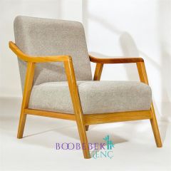 Noa El Yapımı Ahşap Berjer, Yeni Kahve