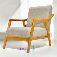 Noa El Yapımı Ahşap Berjer, Yeni Kahve