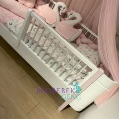 Roma Oval MDF Karyola, Pembe