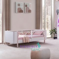 Roma Oval MDF Karyola, Pembe