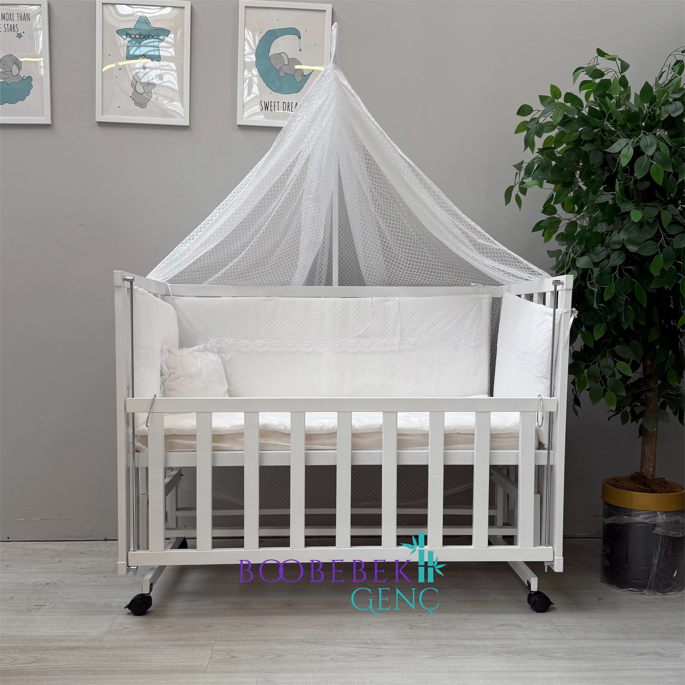 Mono Beyaz 60x120 Anne Yanı Beşik