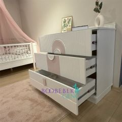 Myra & Roma 2KP Kitaplıklı Çocuk Odası, Pembe