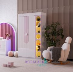 Myra & Roma 2KP Kitaplıklı Çocuk Odası, Pembe