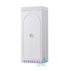 Verona 4 Kapılı Kitaplıklı Dolap, Pembe Kulp