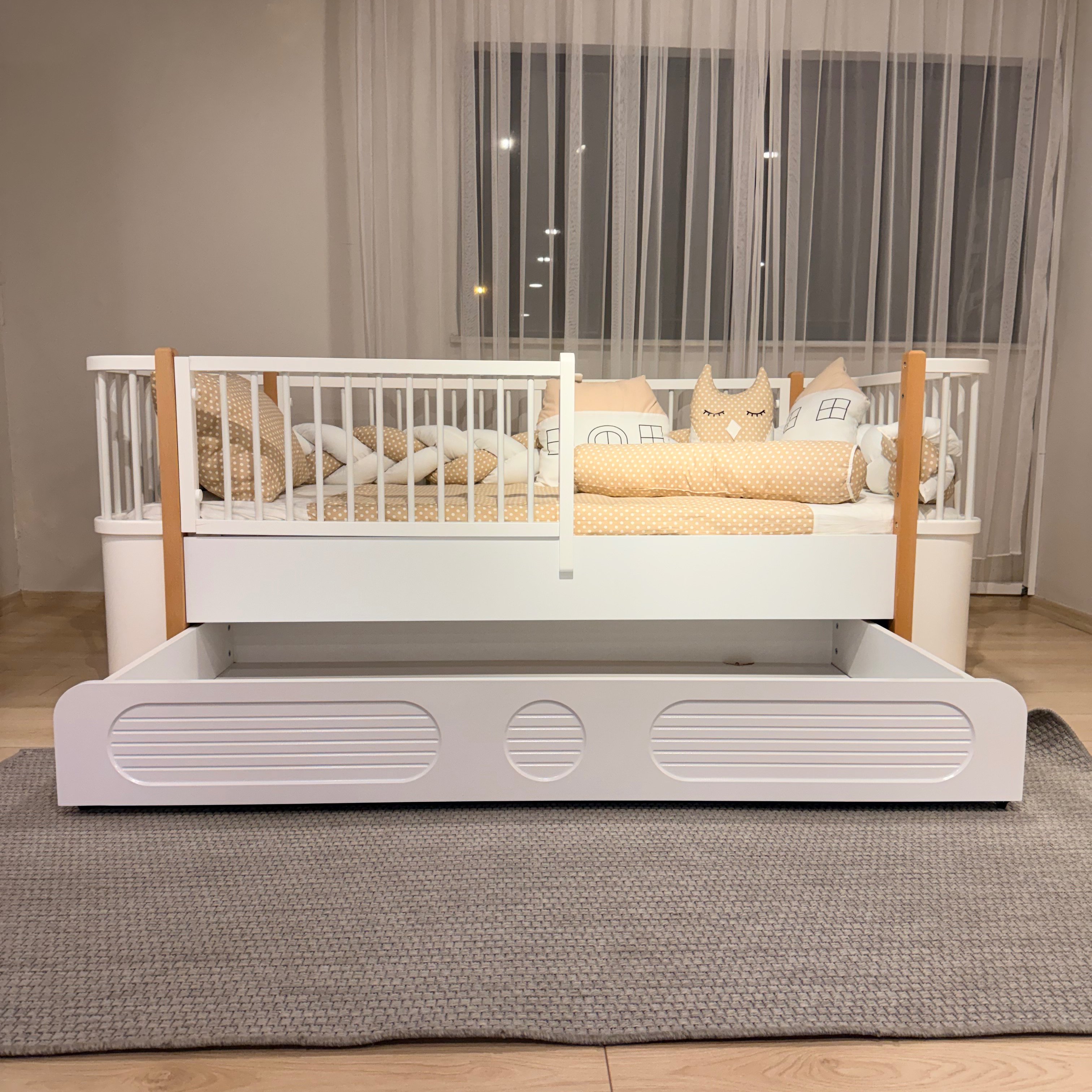 Soho Yavrulu Oval Karyola, Meşe