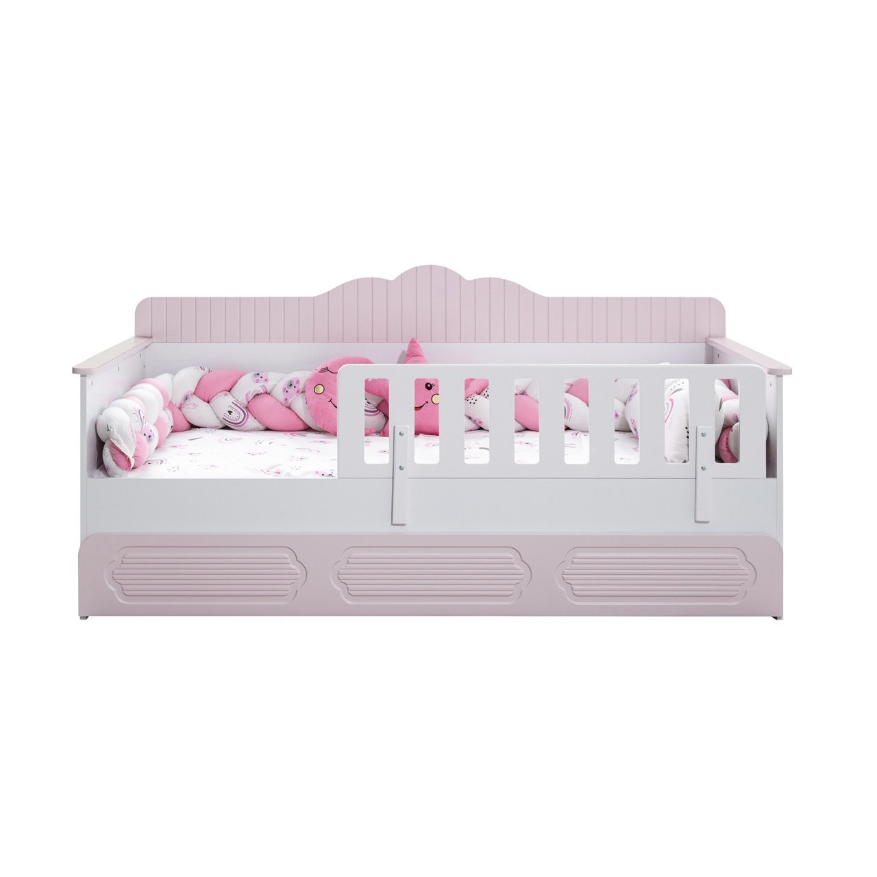 Flower Yavrulu Sedir Karyola, Pembe