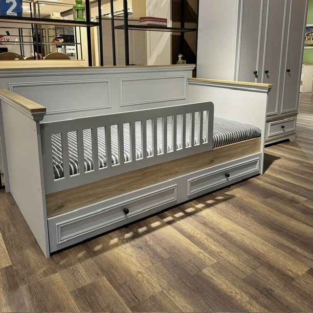 Country Grey Yavrulu Sedir Karyola