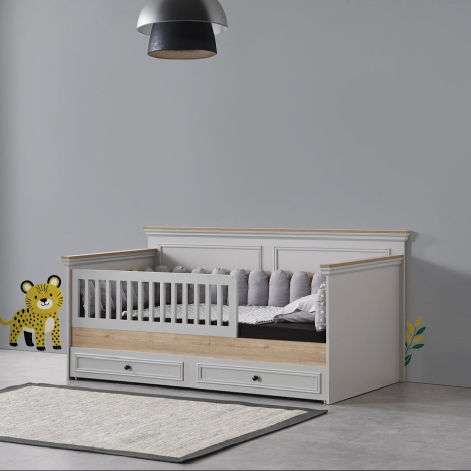 Country Grey Yavrulu Sedir Karyola