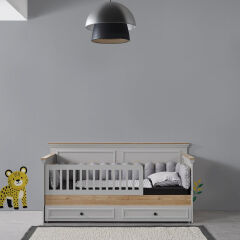 Country Grey Yavrulu Sedir Karyola