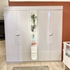 Myra & Aura 4 Kapılı Kitaplıklı Çocuk Odası