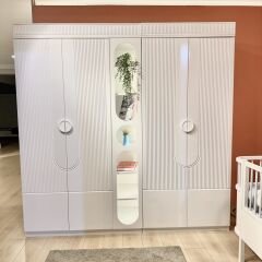 Myra & Aura 4 Kapılı Kitaplıklı Çocuk Odası