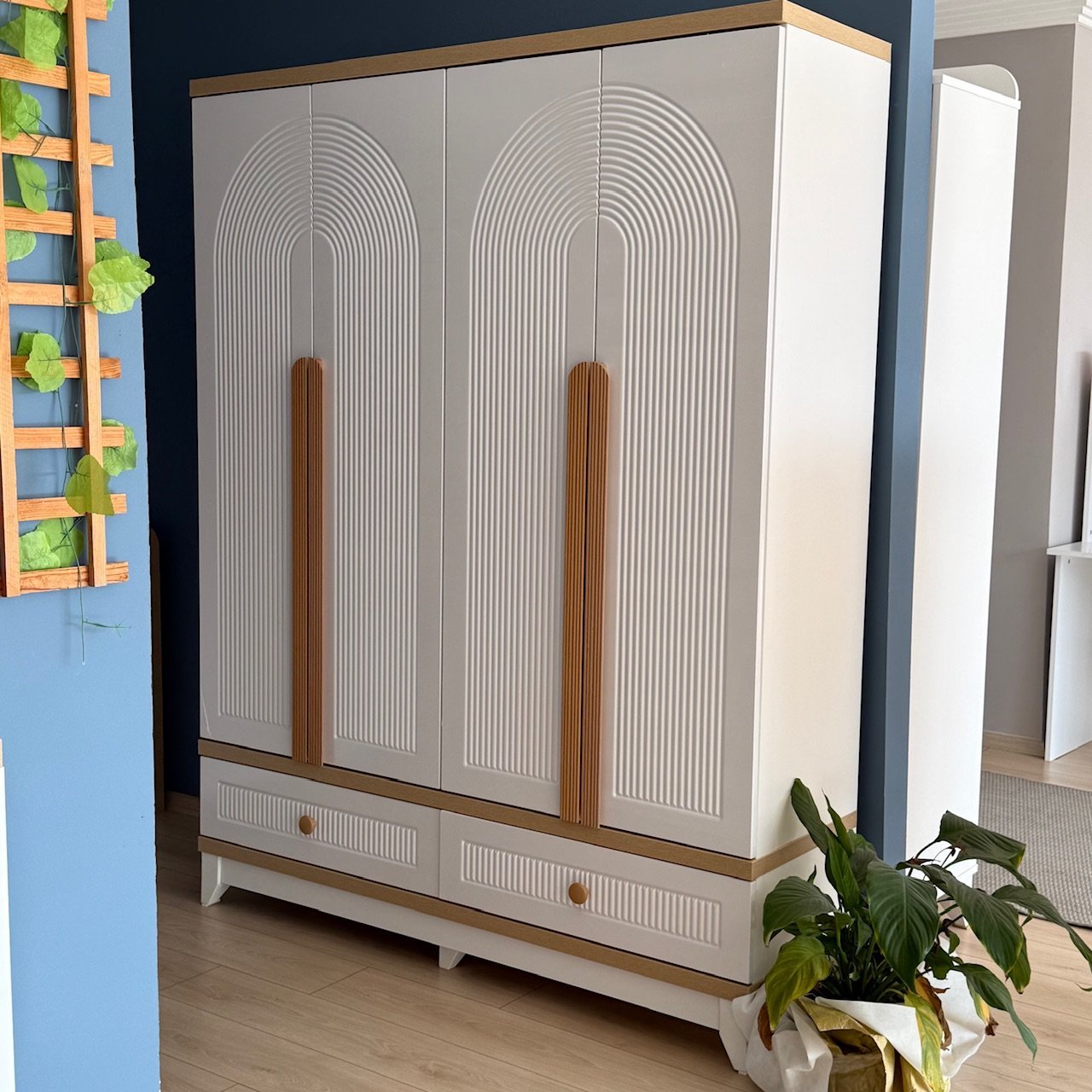 Caramel 4 Kapılı Dolap Meşe