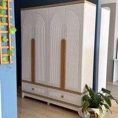 Caramel 4 Kapılı Dolap Meşe