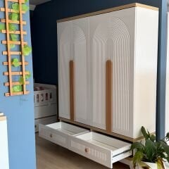 Caramel 4 Kapılı Dolap Meşe