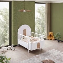 Myra 4 Kapılı Büyüyen Beşikli Bebek Odası, Meşe