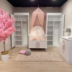 Myra 4 Kapılı Büyüyen Beşikli Bebek Odası, Pembe
