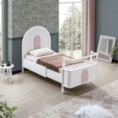 Myra 4 Kapılı Büyüyen Beşikli Bebek Odası, Pembe