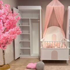 Myra 2 Kapılı Büyüyen Beşikli Bebek Odası, Pembe