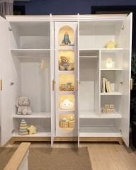 Yıldız Kitaplıklı Ledli Dolap