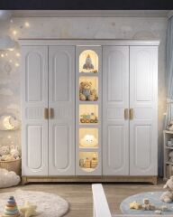 Yıldız Kitaplıklı Ledli Dolap