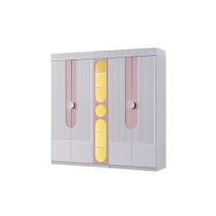 Myra 4 Kapılı Kitaplıklı Bebek Odası, Pembe