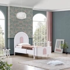 Myra 4 Kapılı Kitaplıklı Bebek Odası, Pembe