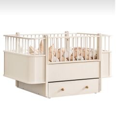 Zen MDF Sallanır Çekmeceli Büyüyen Beşik - Krem