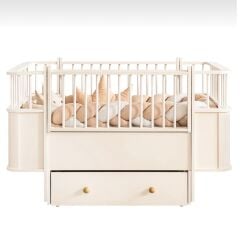Zen MDF Sallanır Çekmeceli Büyüyen Beşik - Krem